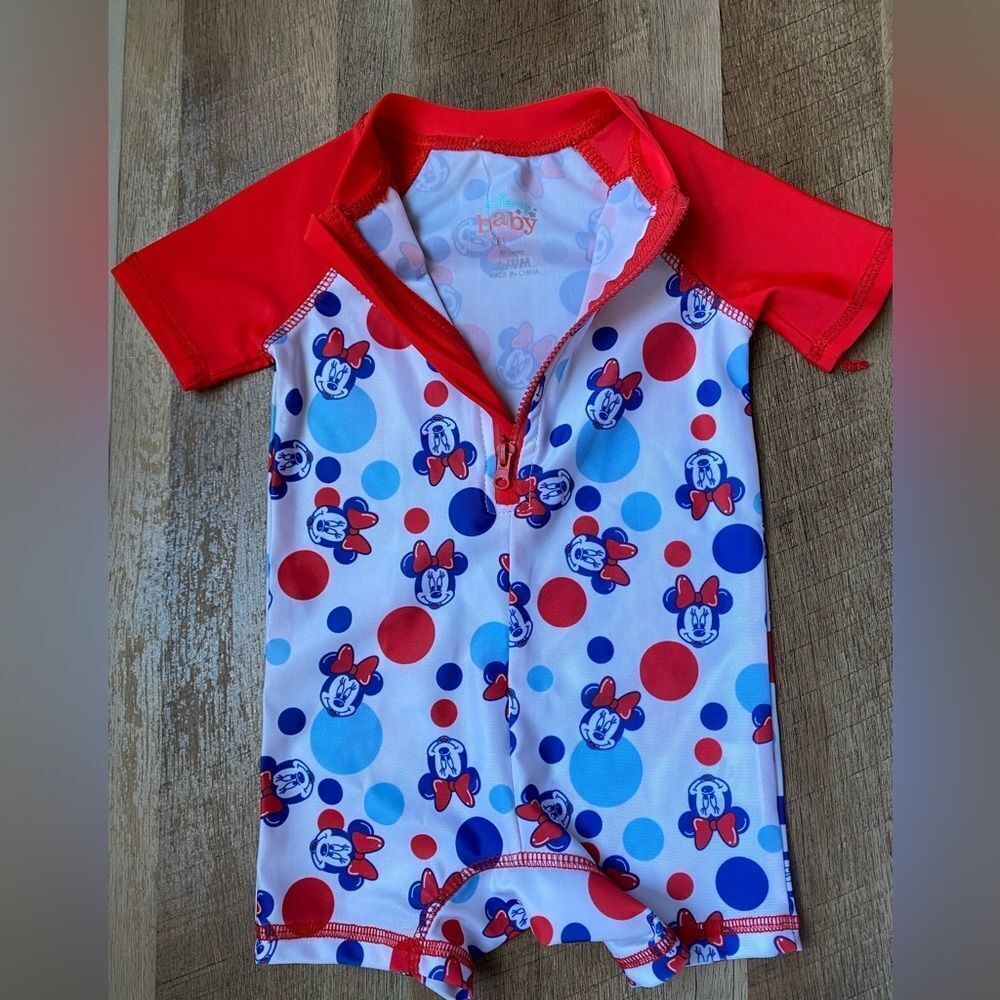 Disney Baby Minne Mouse Red and Blue Baby Romper Suit